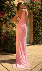 Primavera Couture - 3741 V-Neck Beaded Lace Long Gown