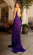 Primavera Couture - 3749 Sequin V-Neck Open Back Gown