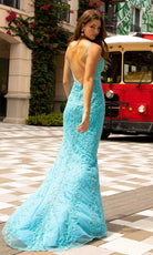 Primavera Couture - 3749 Sequin V-Neck Open Back Gown