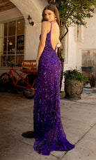 Primavera Couture - 3749 Sequin V-Neck Open Back Gown - view 10