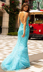 Primavera Couture - 3749 Sequin V-Neck Open Back Gown - view 13