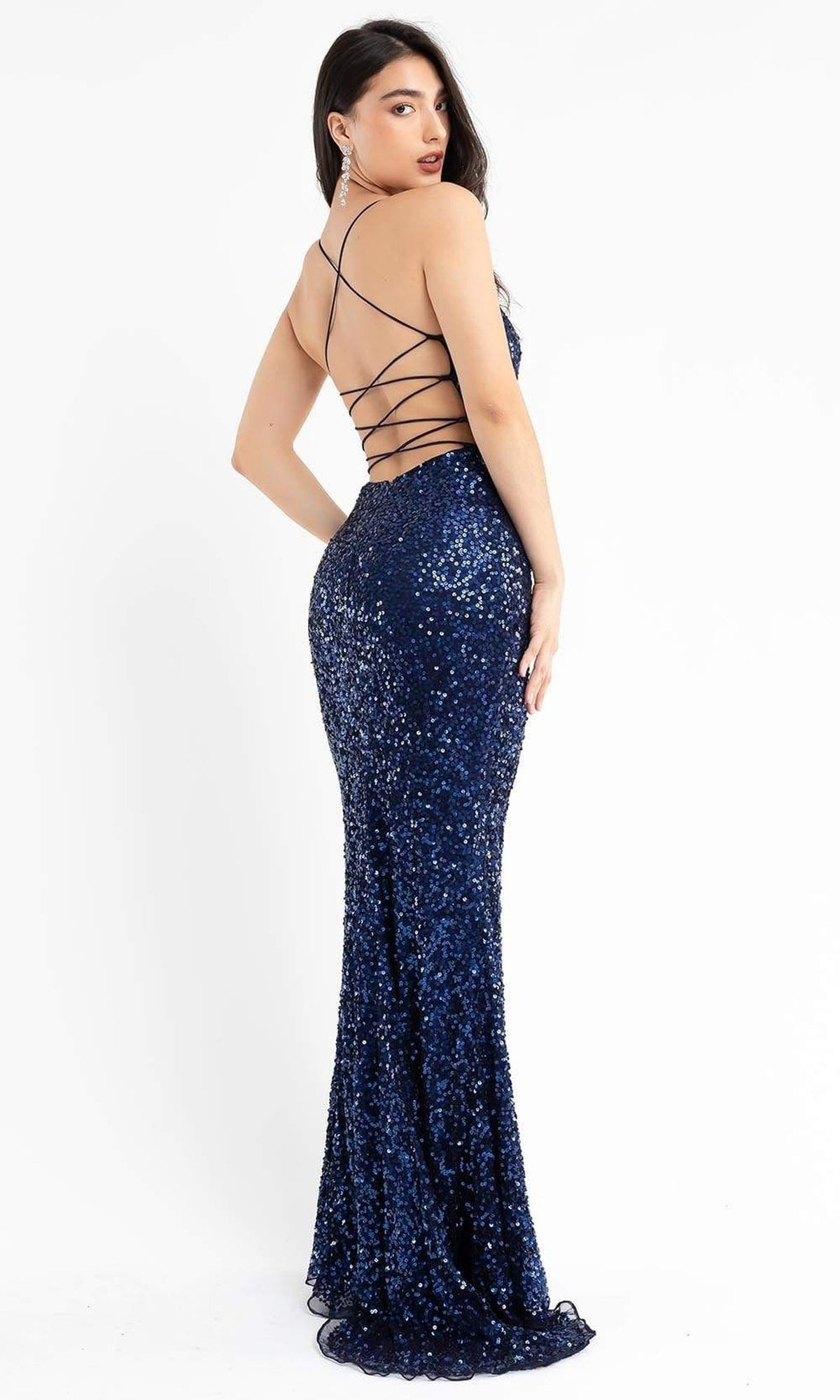 Primavera Couture - 3758 Shimmering Fully Sequined Strappy Back Long Gown
