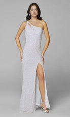 Primavera Couture - 3761 Asymmetrical Sequin Double Strap Dress