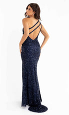 Primavera Couture - 3761 Asymmetrical Sequin Double Strap Dress