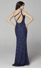 Primavera Couture - 3761 Asymmetrical Sequin Double Strap Dress