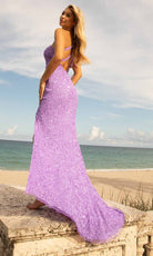 Primavera Couture - 3761 Asymmetrical Sequin Double Strap Dress