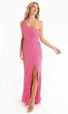 Primavera Couture - 3761 Asymmetrical Sequin Double Strap Dress