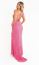 Primavera Couture - 3761 Asymmetrical Sequin Double Strap Dress