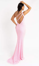 Primavera Couture - 3761 Asymmetrical Sequin Double Strap Dress