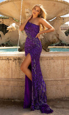 Primavera Couture - 3766 Asymmetrical One Sleeve Gown