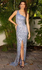Primavera Couture - 3766 Asymmetrical One Sleeve Gown - view 11