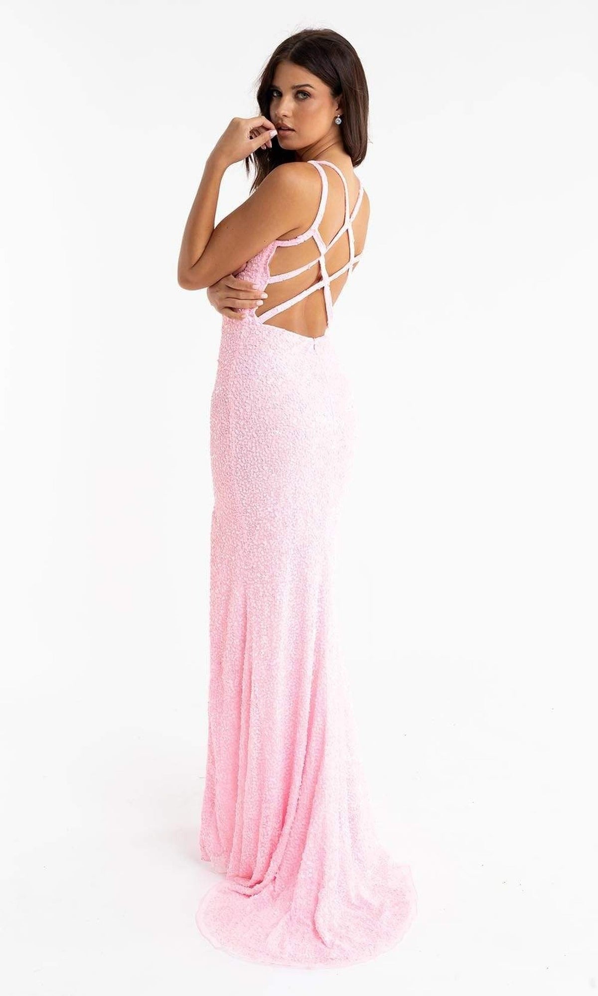 Primavera Couture - 3768 Sleeveless Crisscross Straps Gown