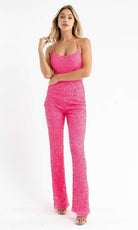 Primavera Couture - 3774 Sequin Scoop Neckline Jumpsuit - view 7