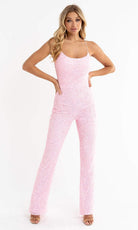 Primavera Couture - 3774 Sequin Scoop Neckline Jumpsuit - view 12