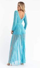 Primavera Couture - 3777 V-Neck Long Sleeve Romper