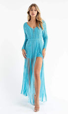 Primavera Couture - 3777 V-Neck Long Sleeve Romper - view 11