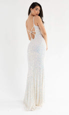 Primavera Couture - 3792 Sleeveless Sequin High Slit Dress