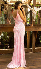 Primavera Couture 3793 - Deep V-Neck Sheath Evening Gown