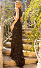 Primavera Couture 3798 - Ruffled Asymmetric Evening Gown