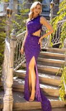 Primavera Couture 3798 - Ruffled Asymmetric Evening Gown