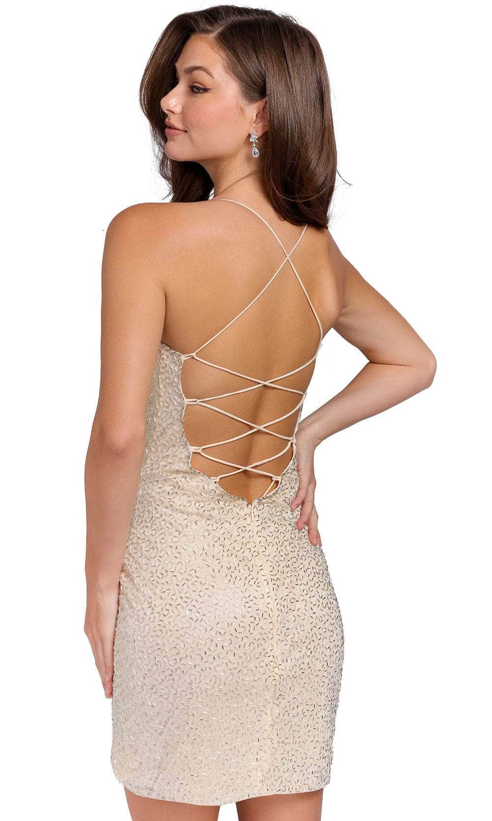 Primavera Couture 3814 - Bedazzled Scoop Neck Cocktail Dress - view 12