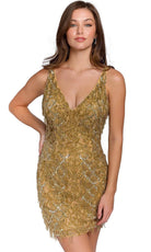 Primavera Couture 3818 - Sleeveless Beaded Cocktail Dress