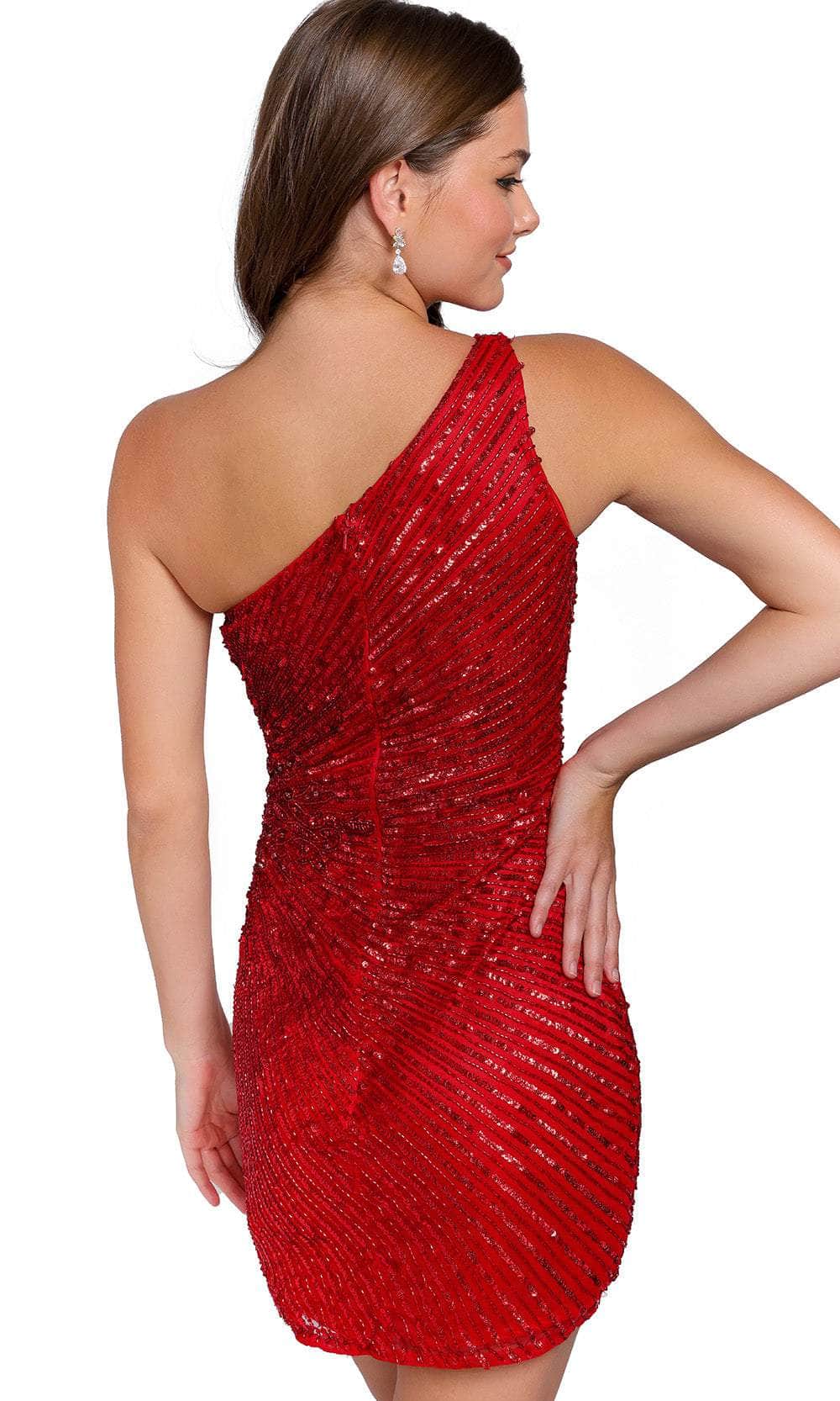 Primavera Couture 3830 - Asymmetric Sheath Cocktail Dress - view 11