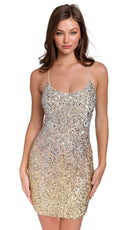 Primavera Couture 3833 - Lace-Up Back Cocktail Dress - designer cocktail dress at Silhouette Dresses