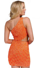 Primavera Couture 3836 - Asymmetric Neck Cutout Cocktail Dress