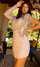 Primavera Couture 3842 - Two-Way Sleeves Cocktail Dress - view 6