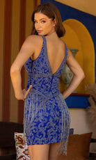 Primavera Couture 3843 - Beaded Sleeveless Cocktail Dress - view 9