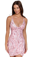 Primavera Couture 3844 - V-Neck Beaded Cocktail Dress - designer cocktail dress at Silhouette Dresses