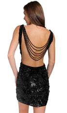 Primavera Couture 3850 - Beaded Open-Back Cocktail Dress