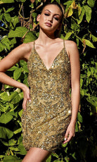 Primavera Couture 3897 - Fitted Sequined Cocktail Dress