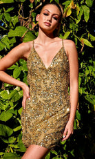 Primavera Couture 3897 - Fitted Sequined Cocktail Dress - back view