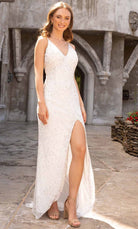 Primavera Couture 3904 - Embellished High Slit Prom Gown