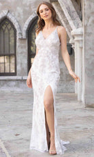Primavera Couture 3907 - Beaded Crisscross Back Prom Gown