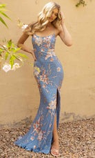 Primavera Couture 3914 - Floral Patterned Sequin Dress