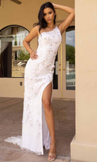 Primavera Couture 3915 - One Sleeve 3D Embellished Prom Dress
