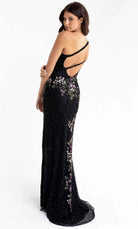Primavera Couture 3928 - Floral Beaded Asymmetric Prom Gown