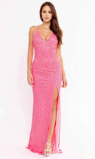 Primavera Couture 3938 - Beaded V-Neck Prom Gown - view 9