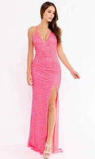 Primavera Couture 3938 - Beaded V-Neck Prom Gown - view 6
