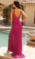 Primavera Couture 3940 - Sleeveless Fringed Sheath Prom Gown