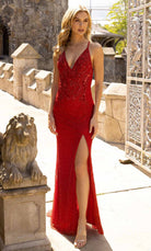 Primavera Couture 3941 - Bejeweled V-Neck Prom Gown