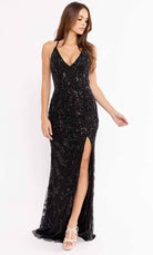 Primavera Couture 3950 - V Neck Embellished Long Gown - designer prom dress at Silhouette Dresses