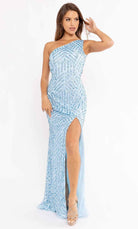Primavera Couture 3951 - Sequined Cutout Back Prom Gown - back view