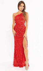 Primavera Couture 3951 - Sequined Cutout Back Prom Gown - view 4