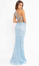 Primavera Couture 3951 - Sequined Cutout Back Prom Gown - detail view