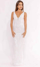 Primavera Couture 3953 - Plunging Embellished Evening Gown - designer prom dress at Silhouette Dresses