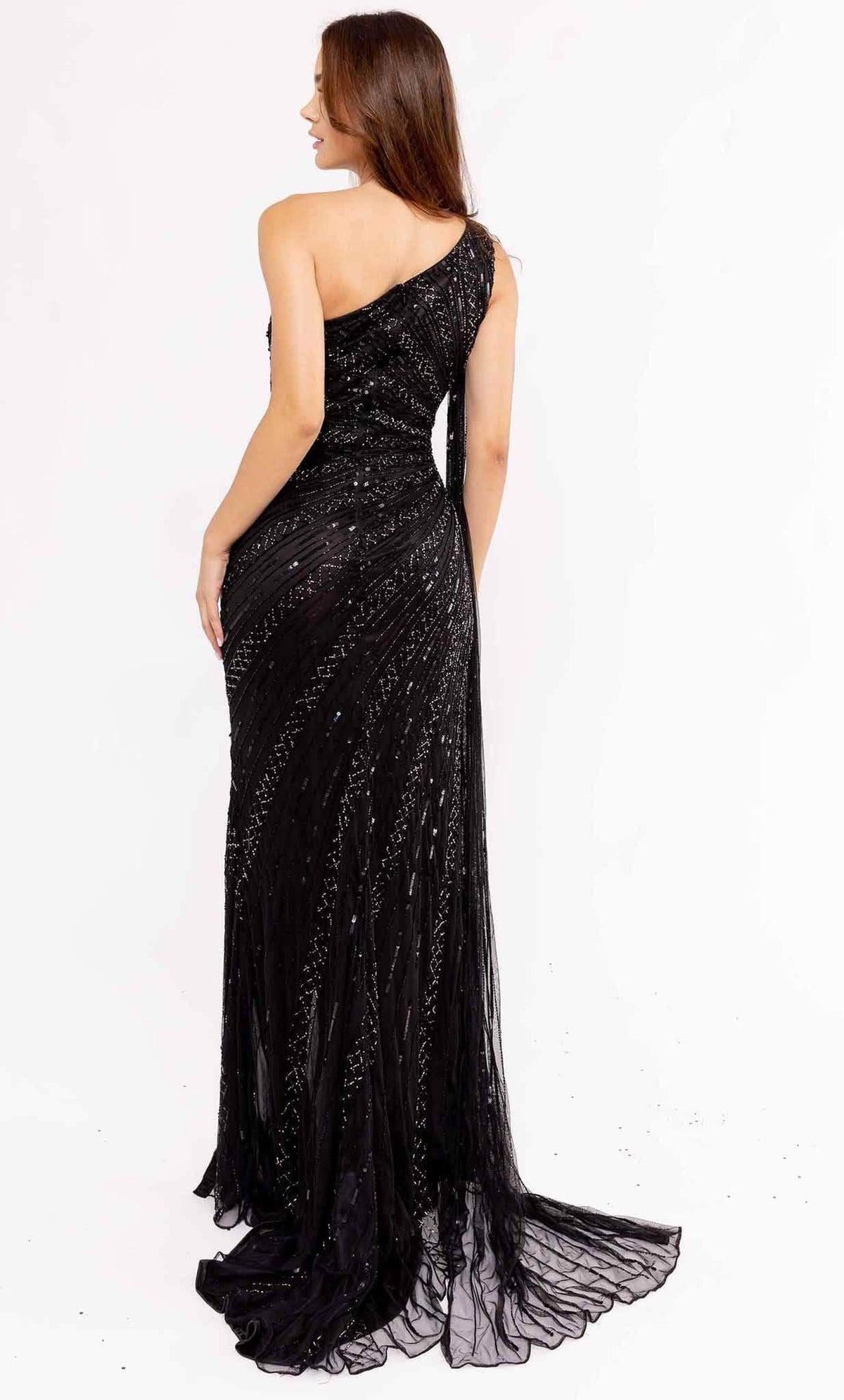 Primavera Couture 3956 - One Shoulder High Slit Gown